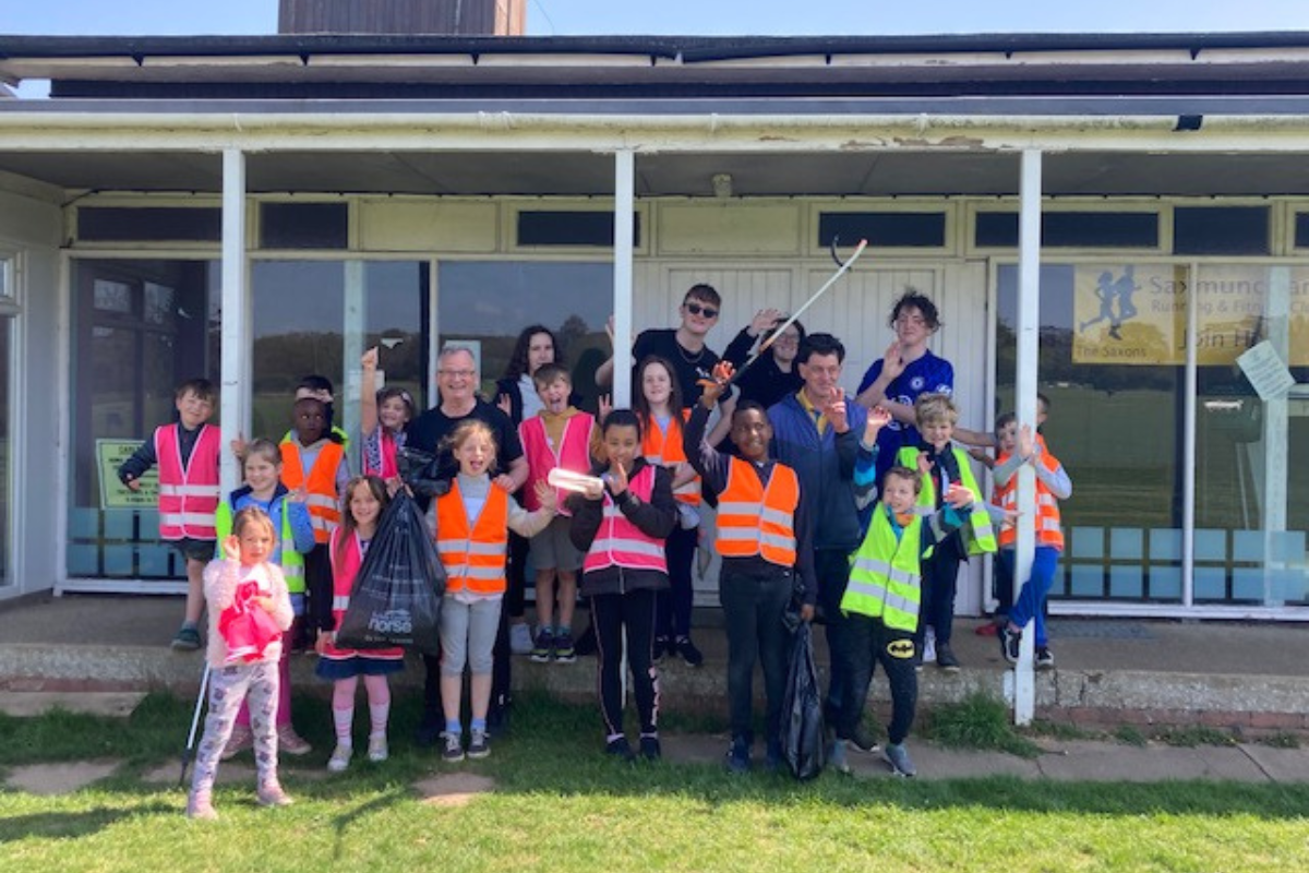 Community litter pick with our youngest helpers