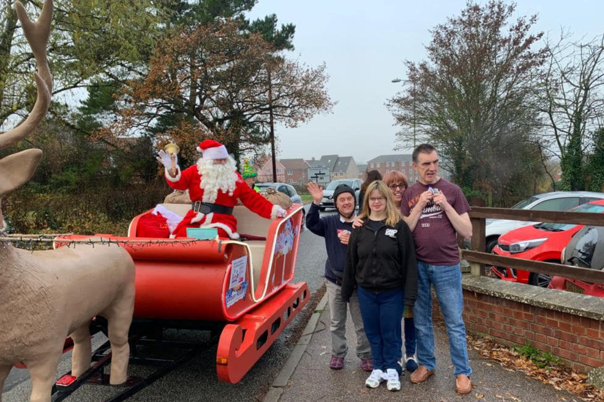 Santa visits the community